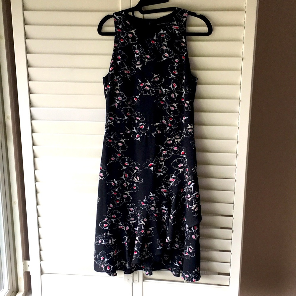 Floral print black dress by Banana Republic, size 4 Tall
